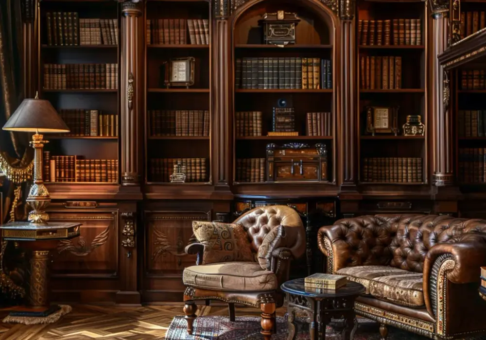 Biblioteka drewniana: Solidna biblioteka drewniana - trwałość i piękno w jednym.