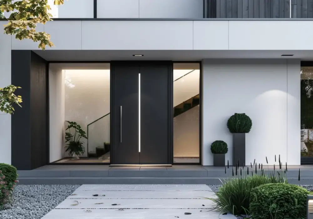 Drzwi zewnętrzne z dostawką antracyt - czy są modne?