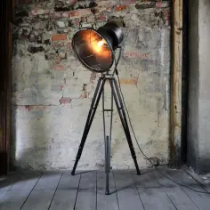  Lampa stojąca czarna loft - Najlepsze lampy loftowe do salonu i sypialni