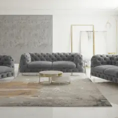  Komplet mebli wypoczynkowych 3 + 2 + 1 idealnie na relaks w domu