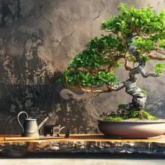 Jak pielęgnować bonsai w doniczce na bonsai z podstawką?