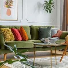 Oliwkowa sofa: Dlaczego oliwkowa sofa to hit wśród mebli do salonu?